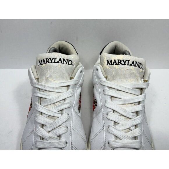 Vintage 90s University Of Maryland Customatix‎ Shoes Men’s Size 9 White Leather main image 5